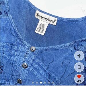 Seventh Avenue Blue Button-Down dress